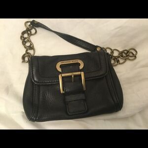 Michael Kors Black Pebbled Leather Mini Shoulder